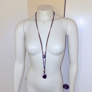 Long Layered Pendant Necklace